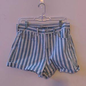 american eagle striped shorts